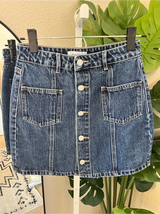 Urban Outfitters Dresses & Skirts - Urban Revivo Button Front Denim Mini Skirt sz 26
